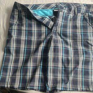 Fila Blue and White Flat Front Shorts